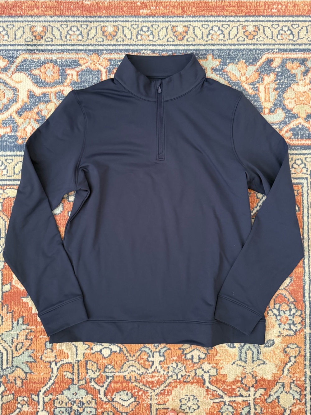 Peter Millar Navy Quarter-Zip Pullover